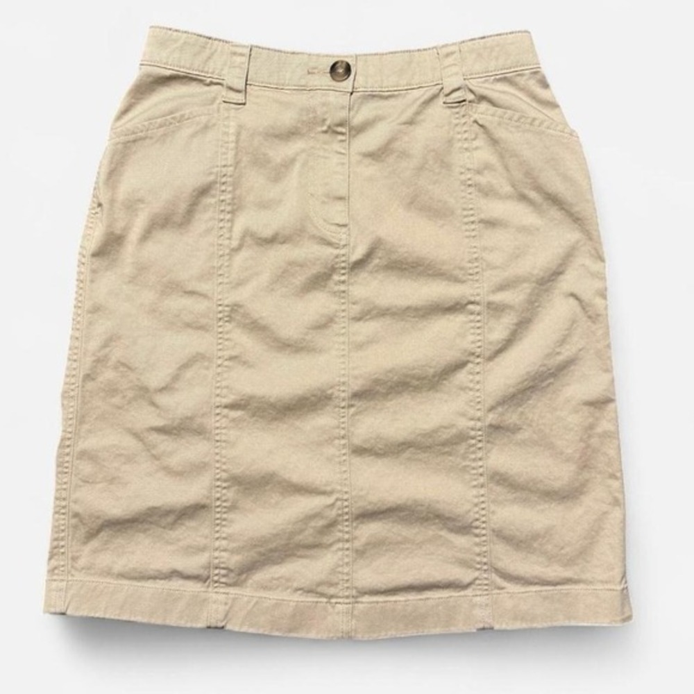 L.L. Bean Classic Fit Khaki‎ Skirt Size 8 Regular